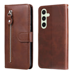 Custodia per cellulare in pelle con cerniera alla moda, For Galaxy S25 Ultra 5G, For Galaxy S24 FE 5G