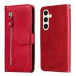 Custodia per cellulare in pelle con cerniera alla moda, For Galaxy S25 Ultra 5G, For Galaxy S24 FE 5G
