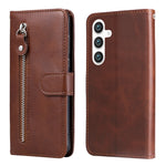 Custodia per cellulare in pelle con cerniera alla moda, For Galaxy S26 5G, For Galaxy S25 Edge 5G, For Galaxy S25 5G, For Galaxy S25+ 5G