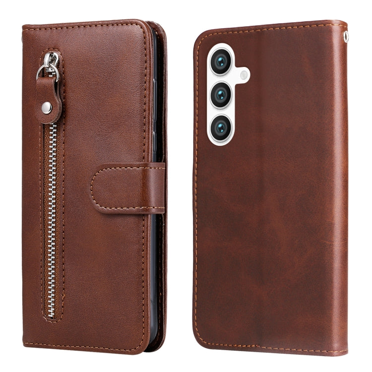Custodia per cellulare in pelle con cerniera alla moda, For Galaxy S26 5G, For Galaxy S25 Edge 5G, For Galaxy S25 5G, For Galaxy S25+ 5G