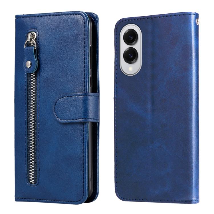 Custodia per cellulare in pelle con cerniera alla moda, For Galaxy S26 5G, For Galaxy S25 Edge 5G, For Galaxy S25 5G, For Galaxy S25+ 5G