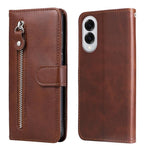 Custodia per cellulare in pelle con cerniera alla moda, For Galaxy S26 5G, For Galaxy S25 Edge 5G, For Galaxy S25 5G, For Galaxy S25+ 5G