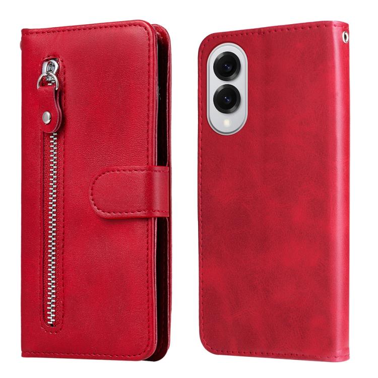 Custodia per cellulare in pelle con cerniera alla moda, For Galaxy S26 5G, For Galaxy S25 Edge 5G, For Galaxy S25 5G, For Galaxy S25+ 5G