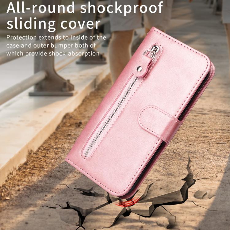 Custodia per cellulare in pelle con cerniera alla moda, For Galaxy S26 5G, For Galaxy S25 Edge 5G, For Galaxy S25 5G, For Galaxy S25+ 5G