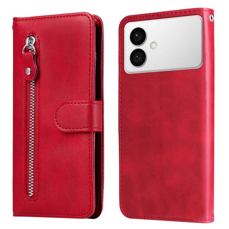 Custodia per cellulare in pelle con cerniera alla moda, For Galaxy S26 FE 5G, For Galaxy S26+ 5G, For Galaxy S26 Edge 5G, For Galaxy S26 Ultra 5G