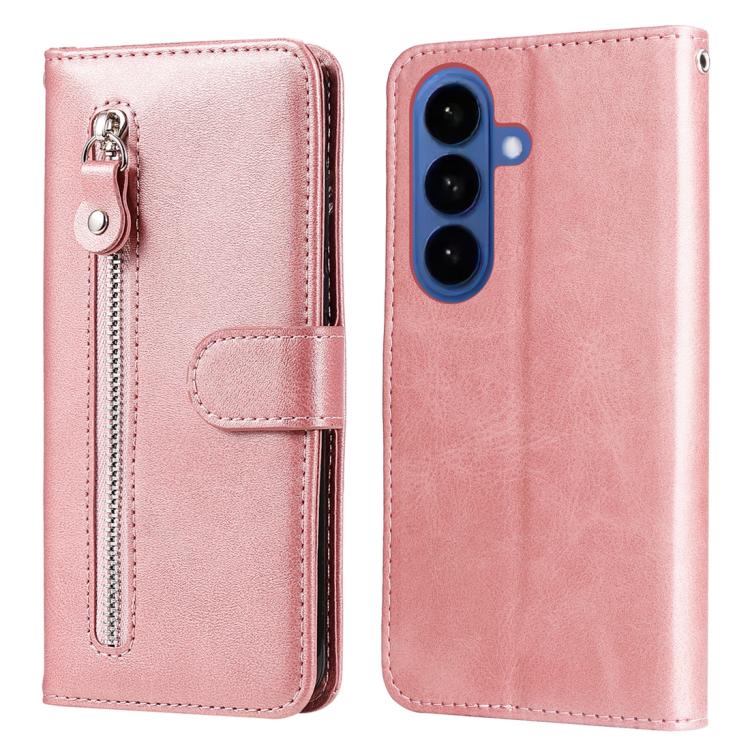 Custodia per cellulare in pelle con cerniera alla moda, For Galaxy S26 FE 5G, For Galaxy S26+ 5G, For Galaxy S26 Edge 5G, For Galaxy S26 Ultra 5G
