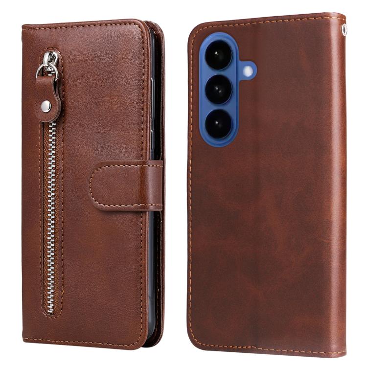 Custodia per cellulare in pelle con cerniera alla moda, For Galaxy S26 FE 5G, For Galaxy S26+ 5G, For Galaxy S26 Edge 5G, For Galaxy S26 Ultra 5G