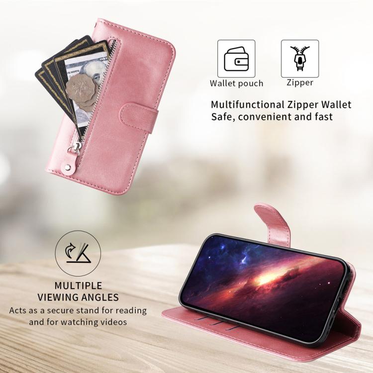 Custodia per cellulare in pelle con cerniera alla moda, For Galaxy S26 FE 5G, For Galaxy S26+ 5G, For Galaxy S26 Edge 5G, For Galaxy S26 Ultra 5G