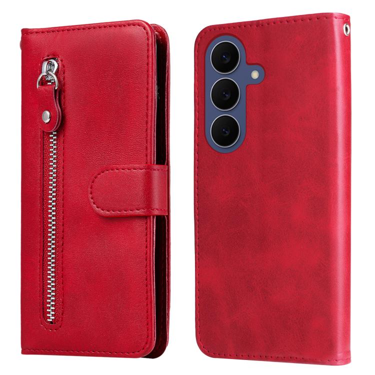 Custodia per cellulare in pelle con cerniera alla moda, For Galaxy S26 FE 5G, For Galaxy S26+ 5G, For Galaxy S26 Edge 5G, For Galaxy S26 Ultra 5G