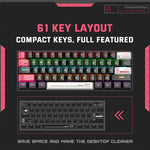 Tastiera meccanica da gioco cablata ONIKUMA G55 61 tasti RGB con illuminazione colorata, G55