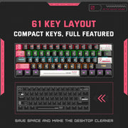 Tastiera meccanica da gioco cablata ONIKUMA G55 61 tasti RGB con illuminazione colorata, G55
