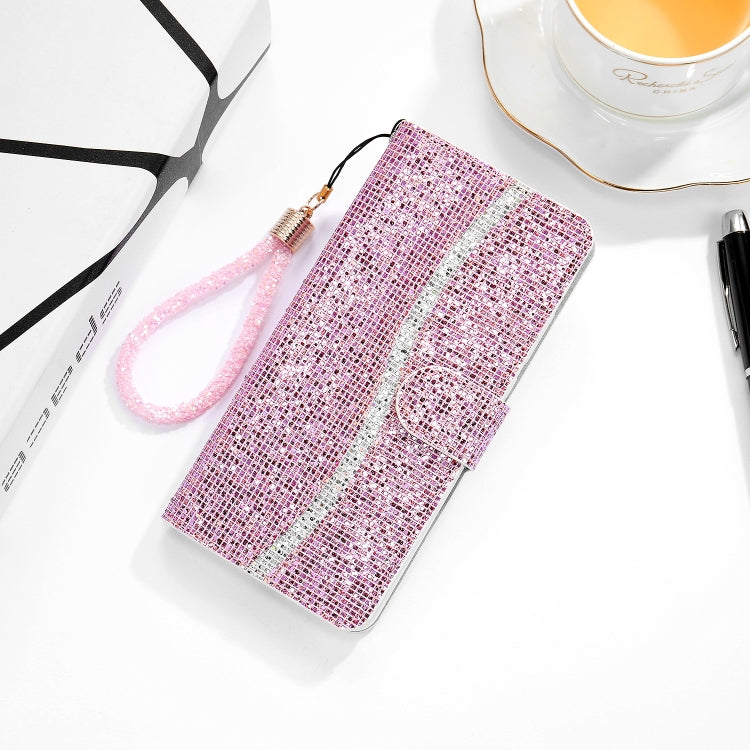 Custodia portafoglio glitterata in pelle per Galaxy Note20