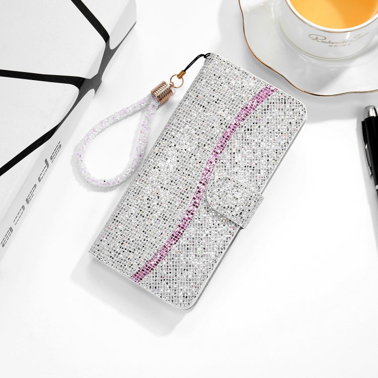 Custodia portafoglio glitterata in pelle per Galaxy Note20