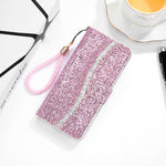 Custodia portafoglio glitterata in pelle per Galaxy Note20