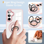 Custodia per telefono con supporto ad anello rotante magnetico, For Samsung Galaxy S24 5G, For Samsung Galaxy S23 FE  5G, For Samsung Galaxy S23 Ultra 5G, For Samsung Galaxy S23 5G