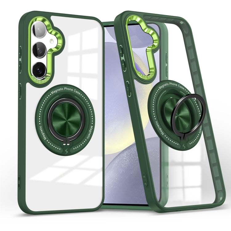 Custodia per telefono con supporto ad anello rotante magnetico, For Samsung Galaxy S25+ 5G, For Samsung Galaxy S25 Ultra 5G, For Samsung Galaxy S24 Ultra 5G, For Samsung Galaxy S24+ 5G