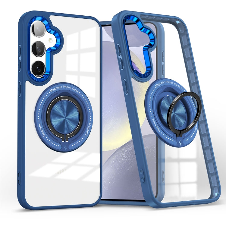 Custodia per telefono con supporto ad anello rotante magnetico, For Samsung Galaxy S25+ 5G, For Samsung Galaxy S25 Ultra 5G, For Samsung Galaxy S24 Ultra 5G, For Samsung Galaxy S24+ 5G