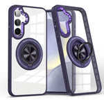 Custodia per telefono con supporto ad anello rotante magnetico, For Samsung Galaxy S25+ 5G, For Samsung Galaxy S25 Ultra 5G, For Samsung Galaxy S24 Ultra 5G, For Samsung Galaxy S24+ 5G