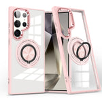 Custodia per telefono con supporto ad anello rotante magnetico, For Samsung Galaxy S25+ 5G, For Samsung Galaxy S25 Ultra 5G, For Samsung Galaxy S24 Ultra 5G, For Samsung Galaxy S24+ 5G
