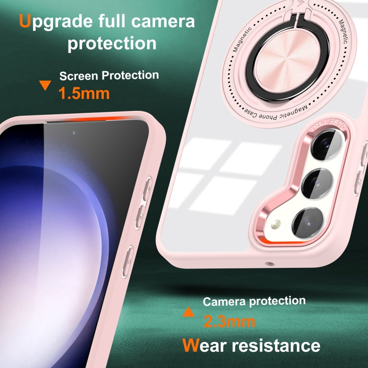 Custodia per telefono con supporto ad anello rotante magnetico, For Samsung Galaxy S23+ 5G