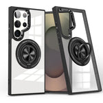 Custodia per telefono con supporto ad anello rotante magnetico, For Samsung Galaxy S25+ 5G, For Samsung Galaxy S25 Ultra 5G, For Samsung Galaxy S24 Ultra 5G, For Samsung Galaxy S24+ 5G