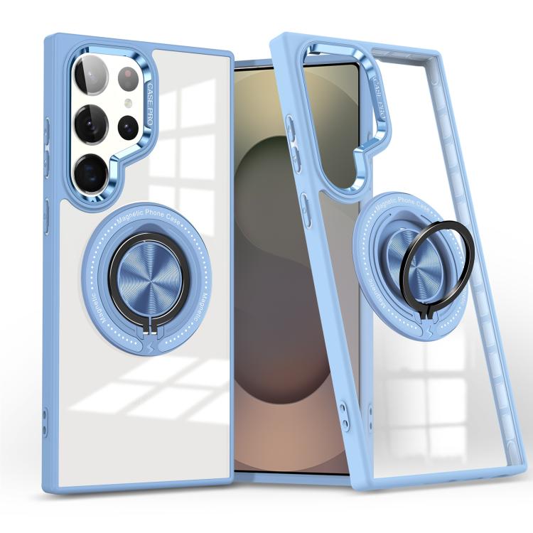 Custodia per telefono con supporto ad anello rotante magnetico, For Samsung Galaxy S25+ 5G, For Samsung Galaxy S25 Ultra 5G, For Samsung Galaxy S24 Ultra 5G, For Samsung Galaxy S24+ 5G