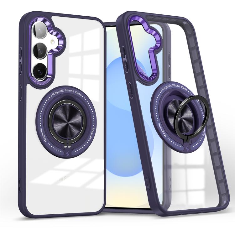 Custodia per telefono con supporto ad anello rotante magnetico, For Samsung Galaxy S25+ 5G, For Samsung Galaxy S25 Ultra 5G, For Samsung Galaxy S24 Ultra 5G, For Samsung Galaxy S24+ 5G