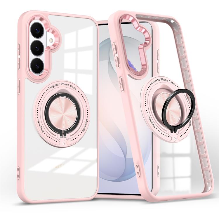 Custodia per telefono con supporto ad anello rotante magnetico, For Samsung Galaxy S26+ 5G, For Samsung Galaxy S26 Ultra 5G, For Samsung Galaxy S26 5G, For Samsung Galaxy S25 5G