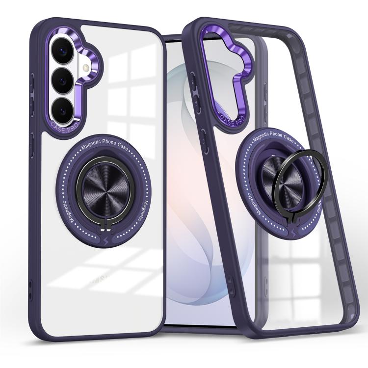 Custodia per telefono con supporto ad anello rotante magnetico, For Samsung Galaxy S26+ 5G, For Samsung Galaxy S26 Ultra 5G, For Samsung Galaxy S26 5G, For Samsung Galaxy S25 5G