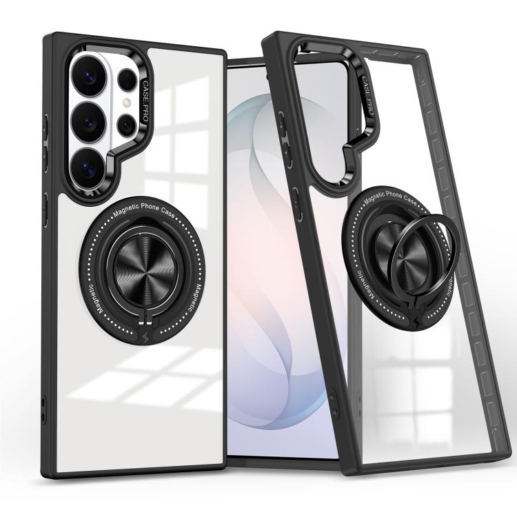 Custodia per telefono con supporto ad anello rotante magnetico, For Samsung Galaxy S26+ 5G, For Samsung Galaxy S26 Ultra 5G, For Samsung Galaxy S26 5G, For Samsung Galaxy S25 5G
