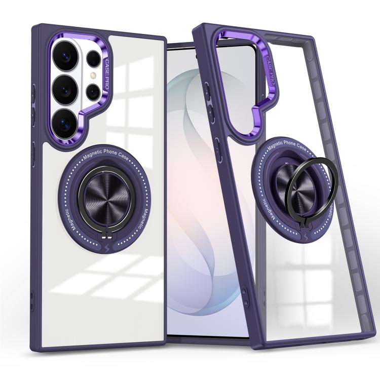 Custodia per telefono con supporto ad anello rotante magnetico, For Samsung Galaxy S26+ 5G, For Samsung Galaxy S26 Ultra 5G, For Samsung Galaxy S26 5G, For Samsung Galaxy S25 5G