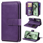 Portafoglio multifunzione con 10 scomparti per carte e custodia in pelle per telefono, For Galaxy S25 / S24 5G, For Galaxy S25+ / S24+ 5G, For Galaxy S25 Ultra 5G, For Galaxy S24 FE 5G