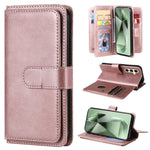 Portafoglio multifunzione con 10 scomparti per carte e custodia in pelle per telefono, For Galaxy S25 / S24 5G, For Galaxy S25+ / S24+ 5G, For Galaxy S25 Ultra 5G, For Galaxy S24 FE 5G