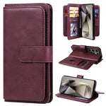 Portafoglio multifunzione con 10 scomparti per carte e custodia in pelle per telefono, For Galaxy S25 / S24 5G, For Galaxy S25+ / S24+ 5G, For Galaxy S25 Ultra 5G, For Galaxy S24 FE 5G