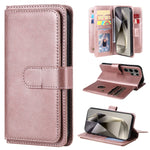 Portafoglio multifunzione con 10 scomparti per carte e custodia in pelle per telefono, For Galaxy S25 / S24 5G, For Galaxy S25+ / S24+ 5G, For Galaxy S25 Ultra 5G, For Galaxy S24 FE 5G