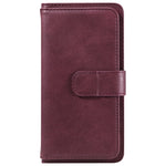Portafoglio multifunzione con 10 scomparti per carte e custodia in pelle per telefono, For Galaxy S25 / S24 5G, For Galaxy S25+ / S24+ 5G, For Galaxy S25 Ultra 5G, For Galaxy S24 FE 5G