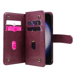 Portafoglio multifunzione con 10 scomparti per carte e custodia in pelle per telefono, For Galaxy S25 / S24 5G, For Galaxy S25+ / S24+ 5G, For Galaxy S25 Ultra 5G, For Galaxy S24 FE 5G