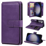 Portafoglio multifunzione con 10 scomparti per carte e custodia in pelle per telefono, For Galaxy S25 / S24 5G, For Galaxy S25+ / S24+ 5G, For Galaxy S25 Ultra 5G, For Galaxy S24 FE 5G