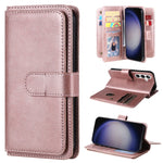 Portafoglio multifunzione con 10 scomparti per carte e custodia in pelle per telefono, For Galaxy S25 / S24 5G, For Galaxy S25+ / S24+ 5G, For Galaxy S25 Ultra 5G, For Galaxy S24 FE 5G