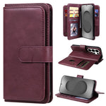 Portafoglio multifunzione con 10 scomparti per carte e custodia in pelle per telefono, For Galaxy S26 FE 5G, For Galaxy S26 Edge 5G, For Galaxy S26 Ultra 5G, For Galaxy S26 5G