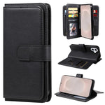 Portafoglio multifunzione con 10 scomparti per carte e custodia in pelle per telefono, For Galaxy S26 FE 5G, For Galaxy S26 Edge 5G, For Galaxy S26 Ultra 5G, For Galaxy S26 5G
