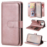 Portafoglio multifunzione con 10 scomparti per carte e custodia in pelle per telefono, For Galaxy S26 FE 5G, For Galaxy S26 Edge 5G, For Galaxy S26 Ultra 5G, For Galaxy S26 5G