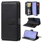 Portafoglio multifunzione con 10 scomparti per carte e custodia in pelle per telefono, For Galaxy S26 FE 5G, For Galaxy S26 Edge 5G, For Galaxy S26 Ultra 5G, For Galaxy S26 5G