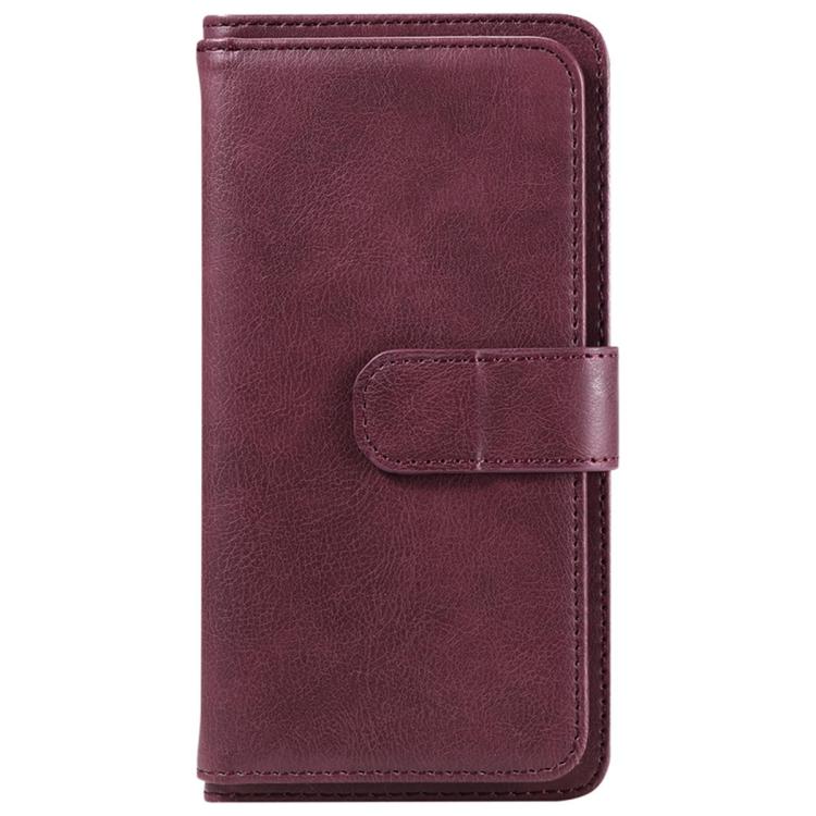 Portafoglio multifunzione con 10 scomparti per carte e custodia in pelle per telefono, For Galaxy S26 FE 5G, For Galaxy S26 Edge 5G, For Galaxy S26 Ultra 5G, For Galaxy S26 5G