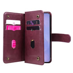 Portafoglio multifunzione con 10 scomparti per carte e custodia in pelle per telefono, For Galaxy S26 FE 5G, For Galaxy S26 Edge 5G, For Galaxy S26 Ultra 5G, For Galaxy S26 5G