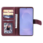 Portafoglio multifunzione con 10 scomparti per carte e custodia in pelle per telefono, For Galaxy S26 FE 5G, For Galaxy S26 Edge 5G, For Galaxy S26 Ultra 5G, For Galaxy S26 5G