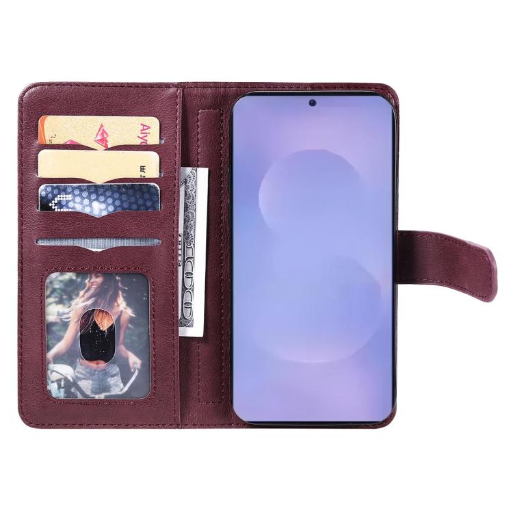 Portafoglio multifunzione con 10 scomparti per carte e custodia in pelle per telefono, For Galaxy S26 FE 5G, For Galaxy S26 Edge 5G, For Galaxy S26 Ultra 5G, For Galaxy S26 5G