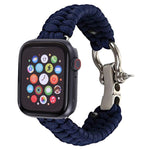 Per Apple Watch Series 5 & 4 44mm / 3 & 2 & 1 42mm Cinturino intrecciato in nylon con cavo per ombrello, 5 & 4 44mm / 3 & 2 & 1 42mm