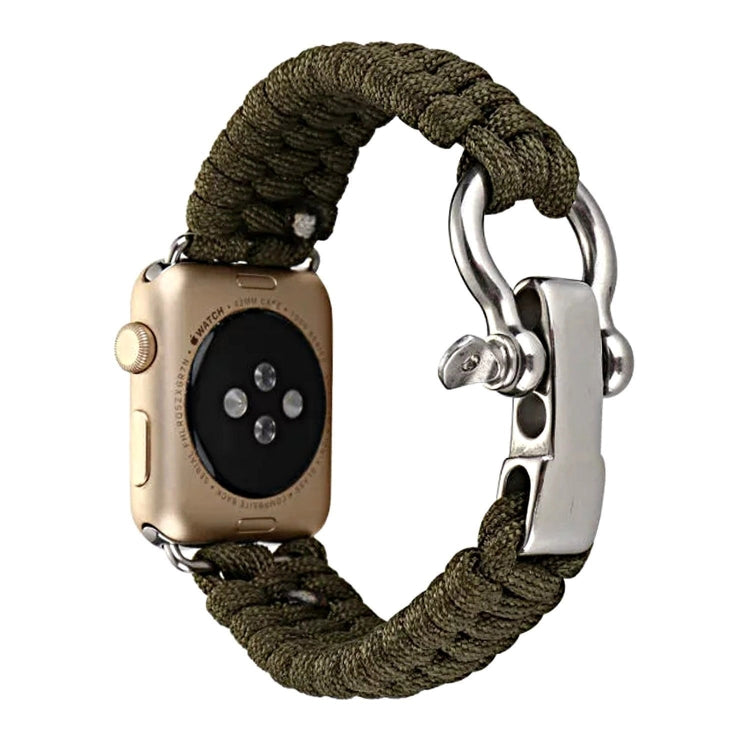 Per Apple Watch Series 5 & 4 44mm / 3 & 2 & 1 42mm Cinturino intrecciato in nylon con cavo per ombrello, 5 & 4 44mm / 3 & 2 & 1 42mm