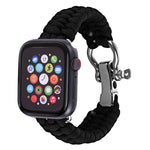 Per Apple Watch Series 5 & 4 44mm / 3 & 2 & 1 42mm Cinturino intrecciato in nylon con cavo per ombrello, 5 & 4 44mm / 3 & 2 & 1 42mm